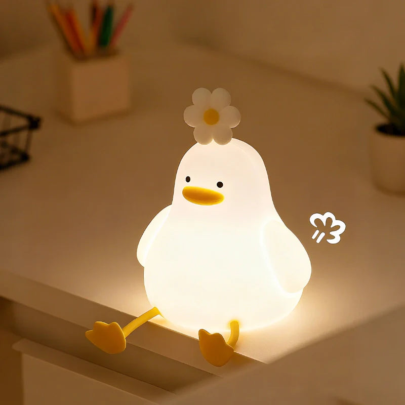 Silicone duck lamp soft glow – Woodiny