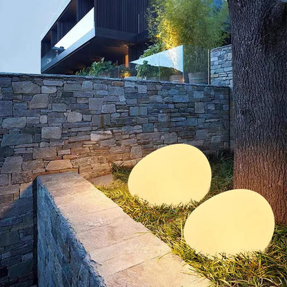 Cobblestone garden light pathway view – Woodiny
