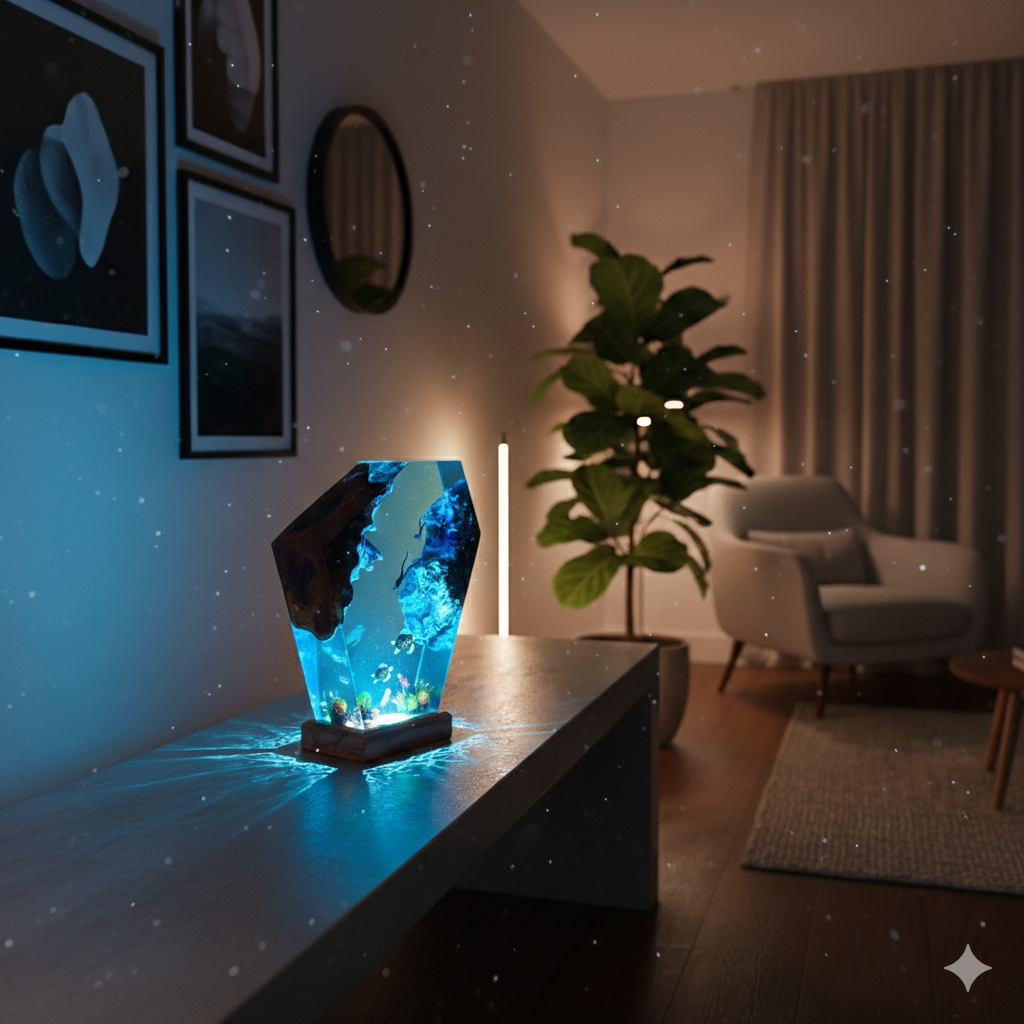 Underwater adventure lamp bedroom decoration – Woodiny