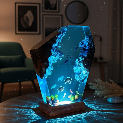 Underwater ocean lamp glowing bedroom – Woodiny