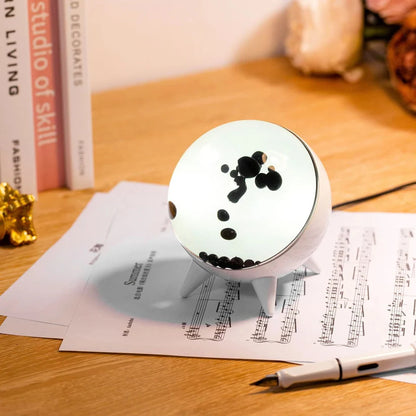 Magnetic fluid LED lamp detail – Woodiny