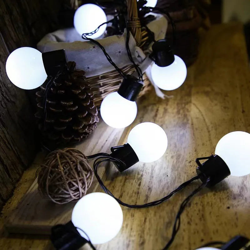 Outdoor LED string lights patio decoration – Woodiny