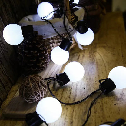 Outdoor LED string lights patio decoration – Woodiny