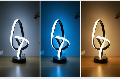 Double helix desk lamp white version – Woodiny