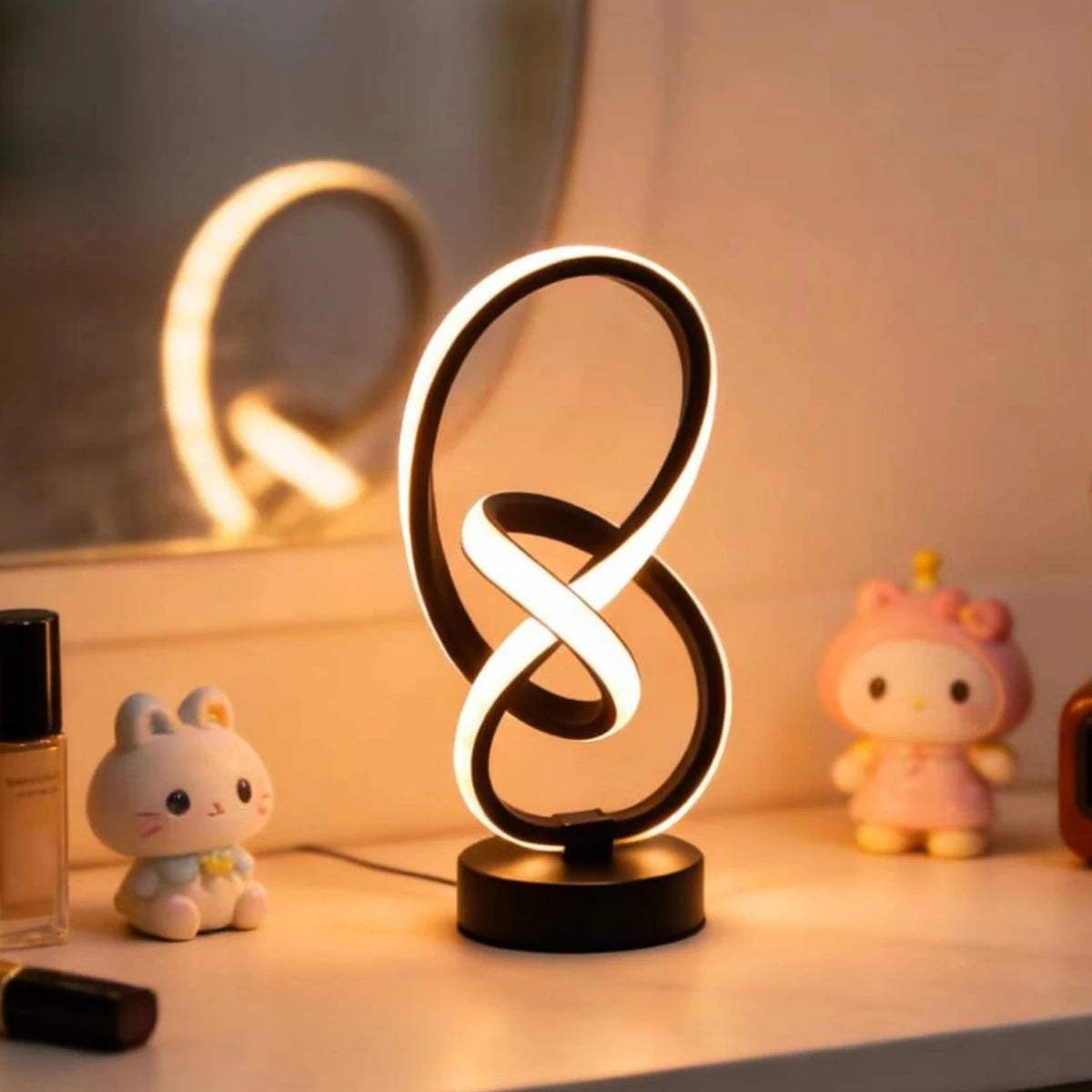 Helix desk lamp black sculptural – Woodiny