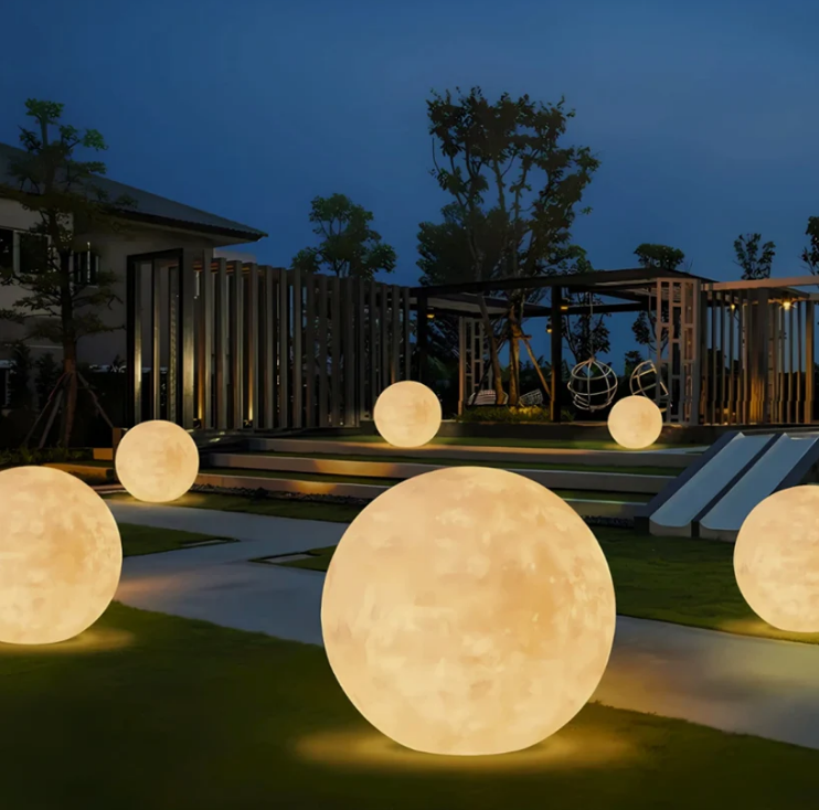 Moon garden light size D20cm – Woodiny