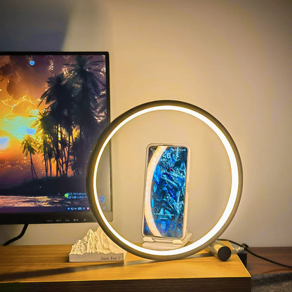 Halo nightstand LED lamp bedroom night – Woodiny