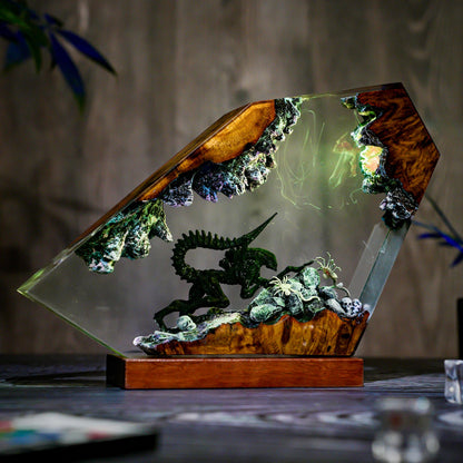 Alien realm lamp sci-fi diorama – Woodiny